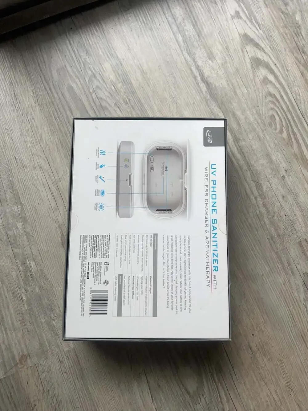 iLive 3-in-1 UV Phone Sanitizer with Wireless Charger and Aromatherapy